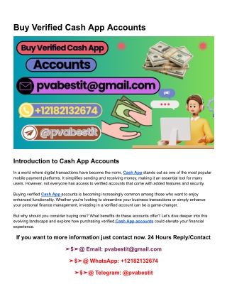 Buy Verified Cash App Accounts