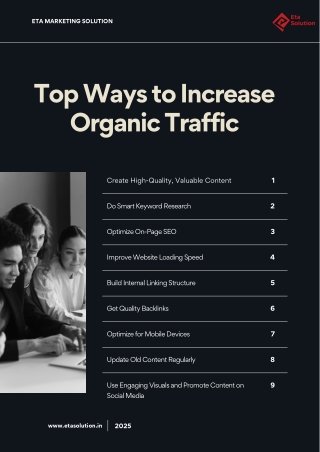 Top Ways to Increase Organic Traffic