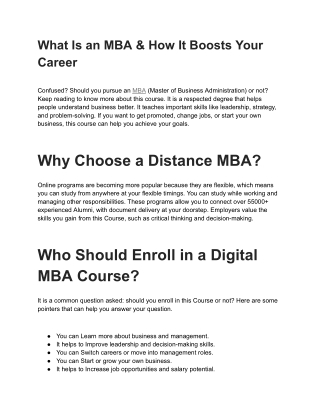 What Is an MBA & How It Boosts Your Career