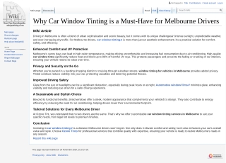 Why Car Window Tinting is a Must-Have for Melbourne Drivers