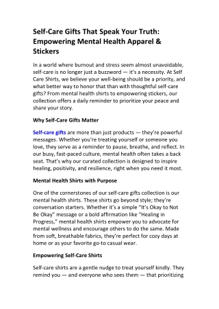 Shop Self-Care Stickers & Shirts | Inspire Mental Wellness