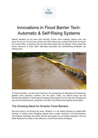 innovations in flood barrier tech automatic self