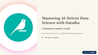 mastering ai driven data science with dataiku