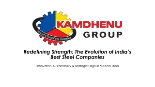 India’s Best Steel Companies: Powering Modern Growth