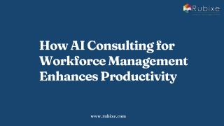 How AI Consulting for Workforce Management Enhances Productivity| RUBIXE
