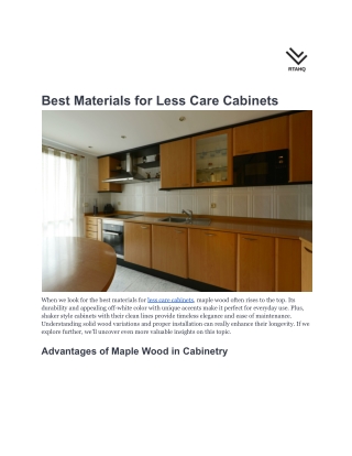 Best Materials for Less Care Cabinets