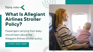 What Is Allegiant Airlines Stroller Policy