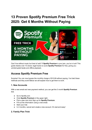 Spotify Premium Free
