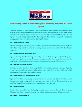 step by step guide to maintaining your remotely