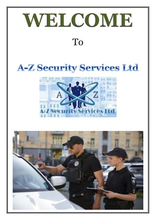 UK Private Security Services- Trends and Best Practices from A-Z Security