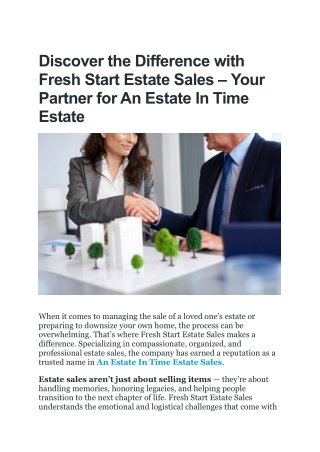 Discover Hidden Treasures with An Estate In Time Estate Sales Experts