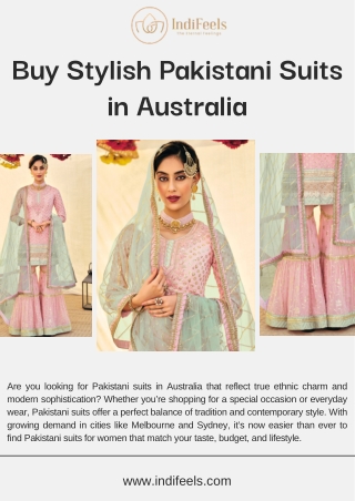 Buy Designer Pakistani Suits in Australia Online