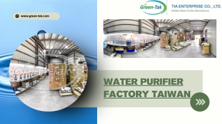 Water Purifier Factory Taiwan – Green-Tak Makes Clean Water Easy