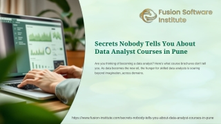 Secrets Nobody Tells You About Data Analyst Courses in Pune