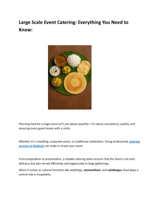 large scale event catering everything you need