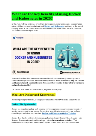 what are the key benefits of using docker