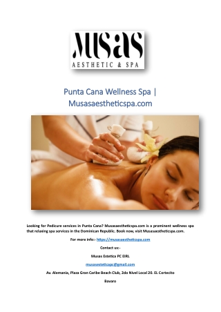 Punta Cana Wellness Spa | Musasaestheticspa.com