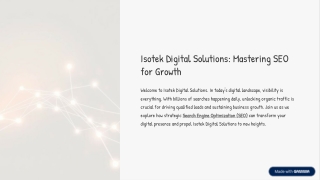 Isotek-Digital-Solutions-Mastering-SEO-for-Growth