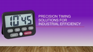 Precision Timing Solutions for Industrial Efficiency