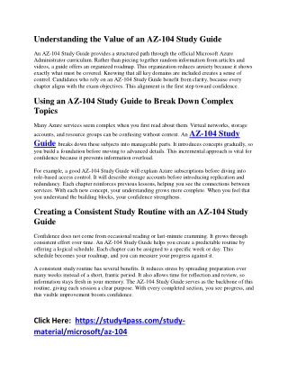 understanding the value of an az 104 study guide