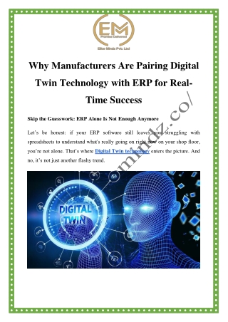 Why Digital Twin Technology Is the Missing Link in Your ERP System