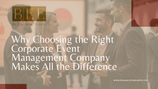 Why Choosing the Right Corporate Event Management Company Makes All the Differen