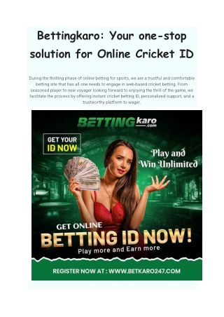 Bettingkaro_ Your one-stop solution for Online Cricket ID
