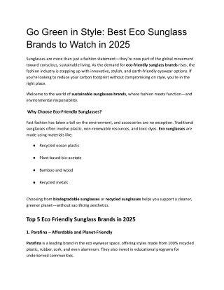 Go Green in Style_ Best Eco Sunglass Brands to Watch in 2025