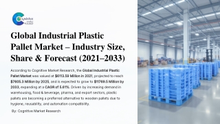 Global Industrial Plastic Pallet Market Industry Size Share and Forecast 2021 2033