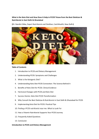What is the Keto Diet and How Does It Help in PCOS