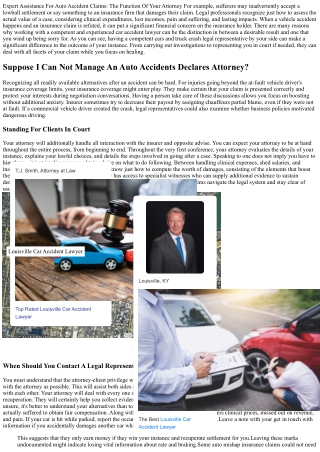 expert assistance for auto accident claims