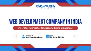 Web Development Company In India | Digi Rush Solutions