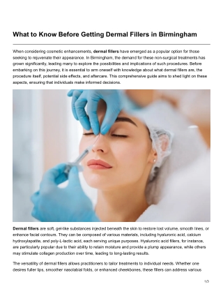 what to know before getting dermal fillers