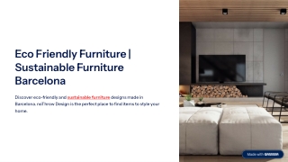 Sustainable furniture