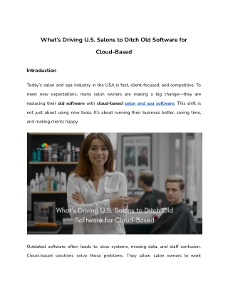 What’s Driving U.S. Salons to Ditch Old Software for Cloud-Based