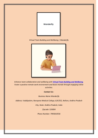 virtual team building and wellbeing wanderfly