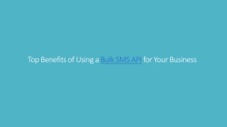 Top Benefits of Using a Bulk SMS API for Your Business_