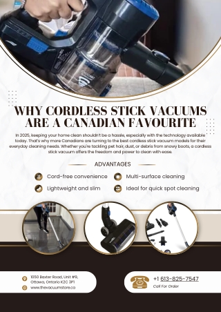 Lightweight and Powerful: Best Cordless Stick Vacuum in Canada