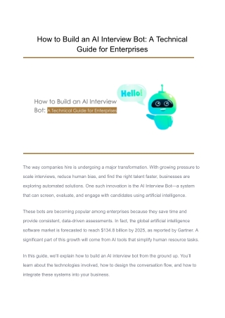 How to Build an AI Interview Bot_ A Technical Guide for Enterprises