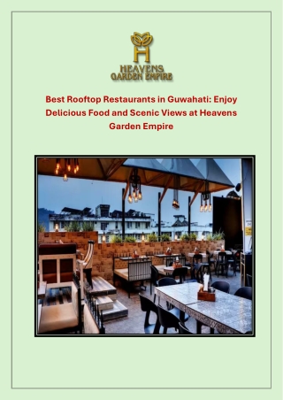 Best Multicuisine Rooftop Restaurants in Guwahati: Savor Global Flavors with Stu