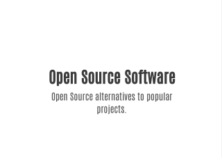 open source software open source alternatives