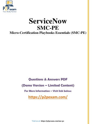 servicenow smc pe