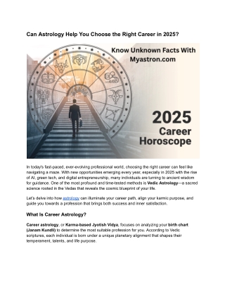 Can Astrology Help You Choose the Right Career in 2025
