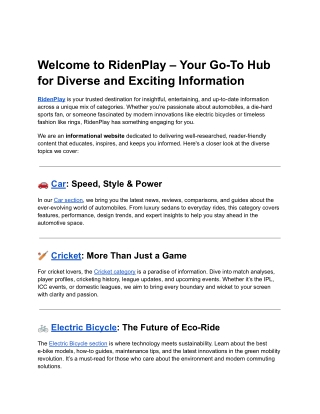 Ridenplay