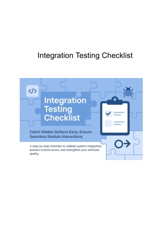 Your Complete Integration Testing Checklist (Free PDF Guide)