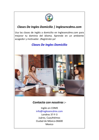 clases de ingles domicilio inglesencdmx com