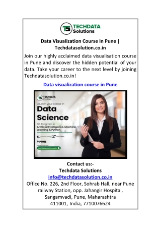 data visualization course in pune