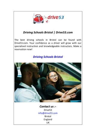 Driving Schools Bristol  Drive53.com
