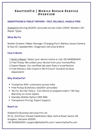 ShatterFix – Fast & Trusted Mobile Repair Services