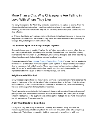 More Than a City_ Why Chicagoans Are Falling in Love With Where They Live
